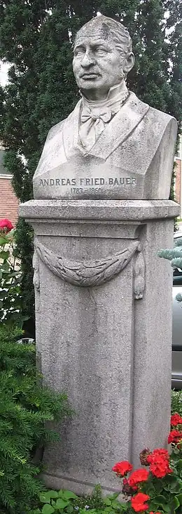 Monument à la mémoire d'Andreas Friedrich Bauer à Wurtzbourg