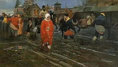 Rue de Moscou un jour de fête au XVIIe siècle , 1895