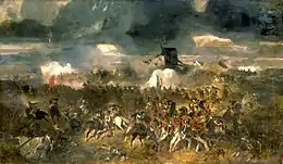tableau de 1852 représentant une scène de la bataille
