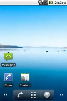 Écran d’accueil d’Android 2.2.