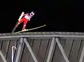 Anette Sagen : saut inaugural du nouveau tremplin d'Holmenkollen