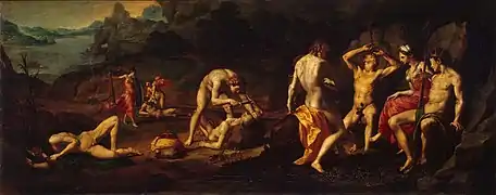 Le Défi entre Apollon et Marsyas, huile sur toile du Bronzino (vers 1531).