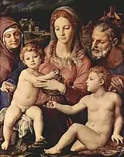 Agnolo Bronzino (1503-1572), Sainte Famille, 1550,Florence.