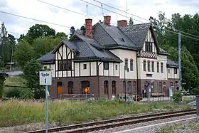 La gare d'Ängelsberg.
