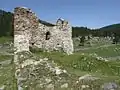 L'emplacement de la nef, vu depuis l'abside à l'est