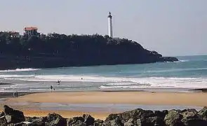 Plage de la chambre d'Amour, fin de la Côte d'Argent.