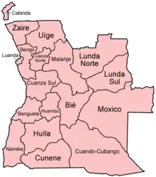 Description de l'image Angola provinces named.png.