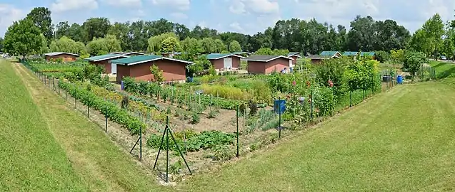 Jardins communautaires à Angoulême, France.