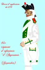 régiment d’Angoumois de 1779 à 1791