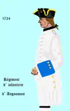 régiment d’Angoumois de 1734 à 1757