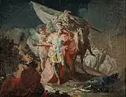 Anibal vencedor contempla por primera vez Italia desde los Alpes, boceto de 1771, de Francisco de Goya.