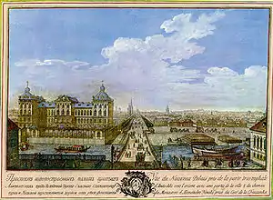 Pont et palais Anitchkov en 1753