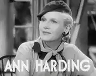 Ann Harding dans le générique du film