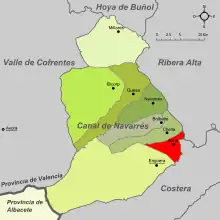 dans la comarque de la Canal de Navarrés.