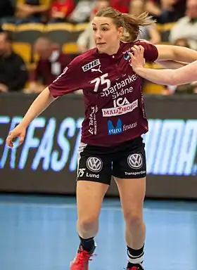 Anna Lagerquist en 2017sous le maillot de Lugi HB.