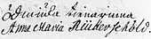 signature d'Anna Maria Rückerschöld