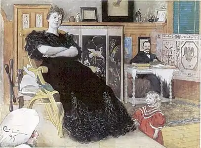 Portrait par Carl Larsson, 1895.