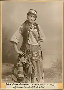 Rôle de Saffi dans Le Baron tzigane. Théâtre Södra, 1886.