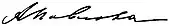 signature d'Anna Pavlova (danseuse)
