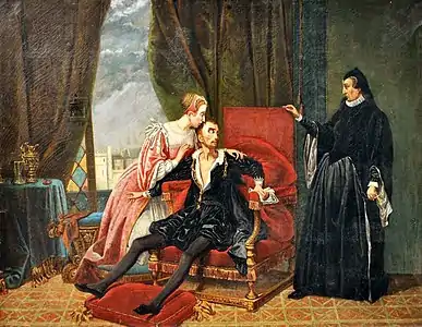 Mort de Charles IX (1834) d'après Raymond Quinsac Monvoisin, localisation inconnue.