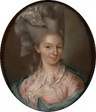 Anne-Marie Lambrechts (1753-1781), épouse de Jean-Baptiste van Dievoet (1747-1821) (pastel 1774)