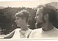 Anne Richter et Hugo Richter lors d'une résidence pour artistes sur  l'île Comacina en Italie en 1960.