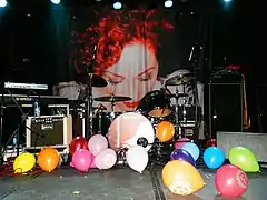 Anneke van Giersbergen, la scène après le Birthday show à Goes (NL) 2014