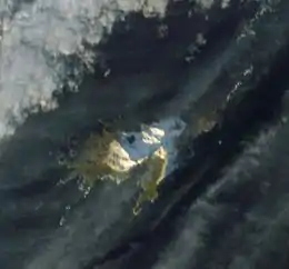 Photo satellite de l'île Annenkov