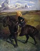 Miss Elizabeth Williamson on a Pony, 1906