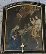 Le tableau de l'Annonciation à la chapelle du Guillard.