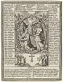 Annonciation et prières des Litanies de Notre-Dame de Lorette, au milieu des symboles - Tabernacvlvm dei cvm hominibvs