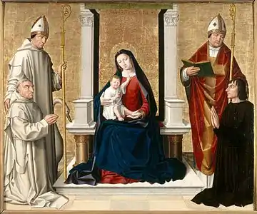 La Vierge et l'Enfant entre deux saints et deux donateurs, anonyme