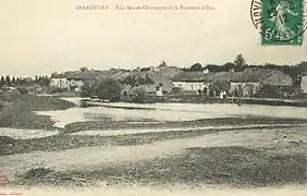 Ansauville. Rue neuve Charpagne et le ruisseau d'Esse.