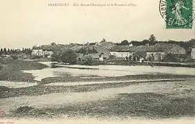 Rue Neuve-Charpagne et abord du ruisseau d'Esch.