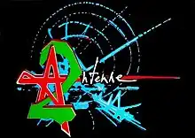 2e version du logo d'Antenne 2 dû à Georges Mathieu du 1er septembre 1975 au 12 septembre 1983.