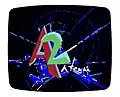 1re version du logo d'Antenne 2 du 6 janvier au 1er septembre 1975