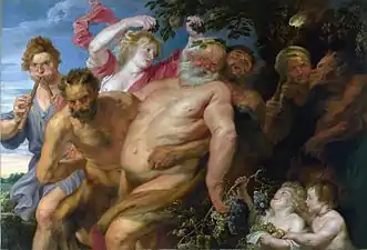 Antoine Van Dyck, Silène ivre soutenu par un faune et une bacchante (vers 1620), Londres, National Gallery.