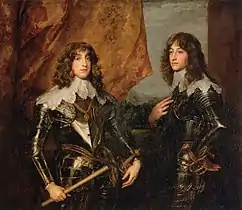 Portraits de Charles-Louis, duc de Bavière, et de son frère Robert,Antoine van Dyck