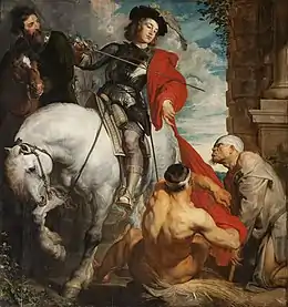 Saint Martin partageant son manteauVan Dyck, 1618,église Saint-Martin, Zaventem, Belgique.