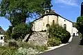 Église Saint-Pierre-ès-Liens, Antignac, escalier en pierre.