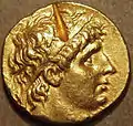 Pièce en or représentant Antiochios Ier.