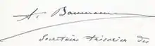 Signature de Antoine Baumann