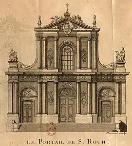 Façade de l'église Saint-Roch de Paris