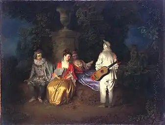 La Partie carrée, de Watteau (1713).