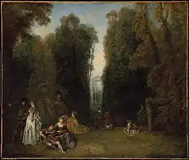 Le Parc du château de Montmorency par Antoine Watteau.