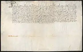 Acte de nomination d'Antoine de Chaponay au parlement du Dauphiné, 1510. Suite sur cette page.