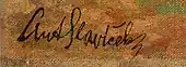 signature d'Antonín Slavíček