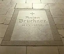 photo : plaque Bruckner à Saint-Florian