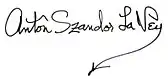 signature d'Anton Szandor LaVey