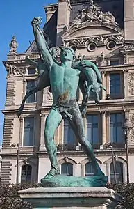 Antonin Carlès, Retour de chasse, jardin des Tuileries.